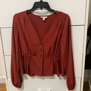 Burnt orange top shop blouse in great condition